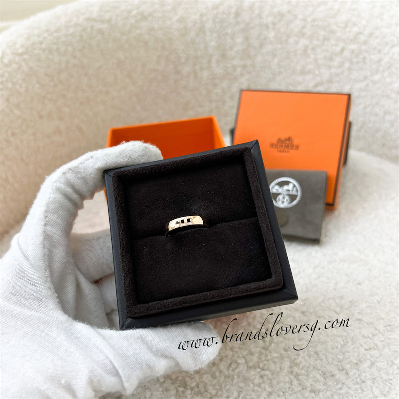 Hermes Alliance Ring in 18K Rose Gold Sz 49