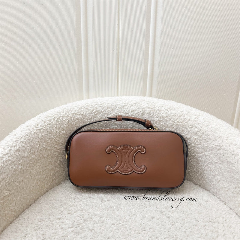 Celine Mini Camera Shoulder Bag in Tan Calfskin and GHW (Model:: 10J583DR8.04LU)