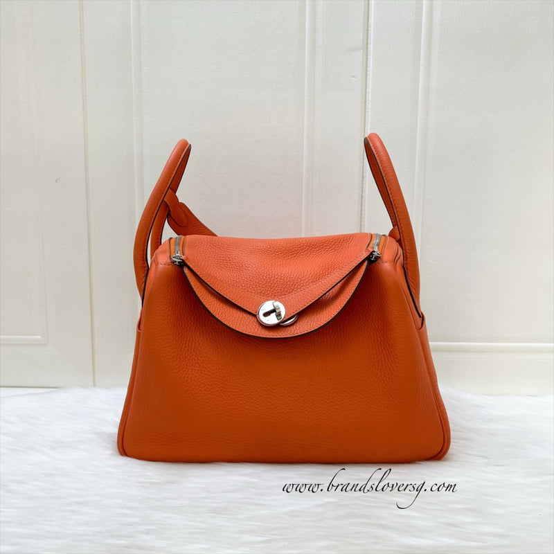 Hermes Lindy 30 in Feu Clemence Leather and PHW