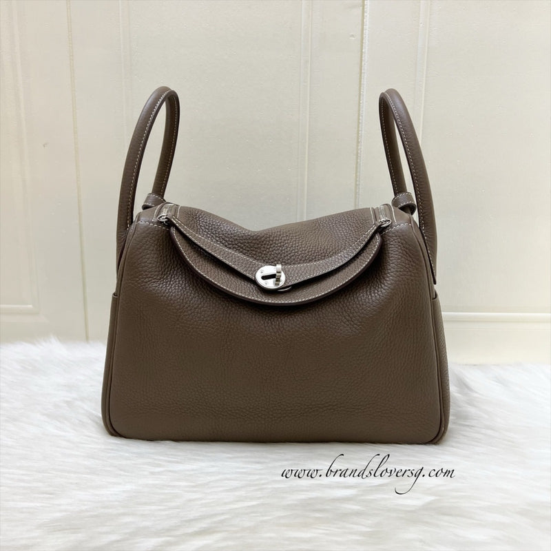 Hermes Lindy 30 in Etoupe Clemence Leather and PHW
