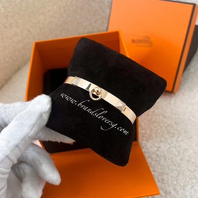 Hermes CDC H PM Light Bracelet in 18K Gold and Diamonds