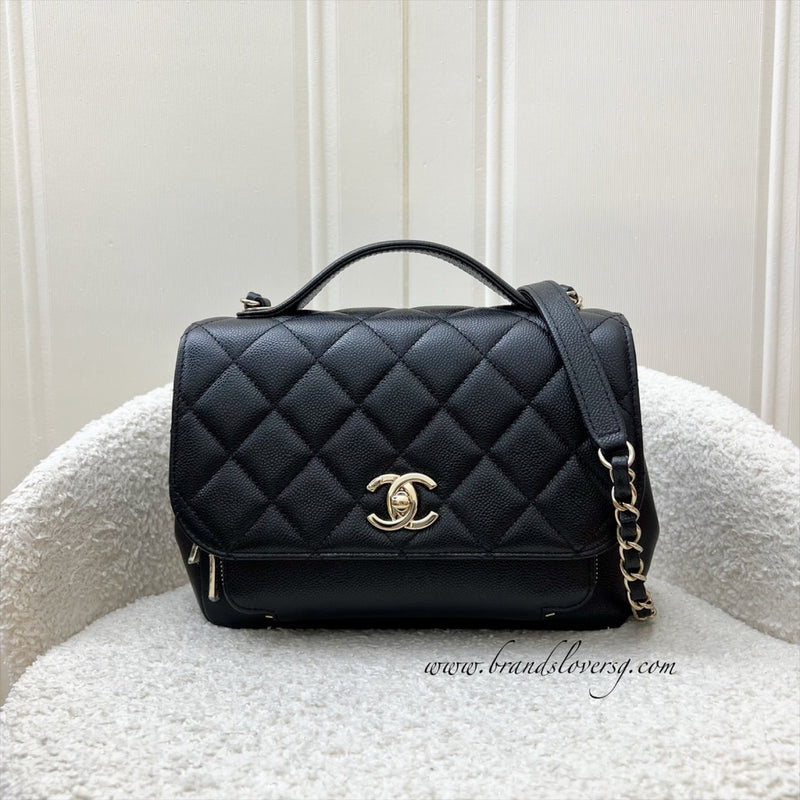 Chanel Medium Business Affinity Flap in Black Caviar and LGHW (Model: A93607)