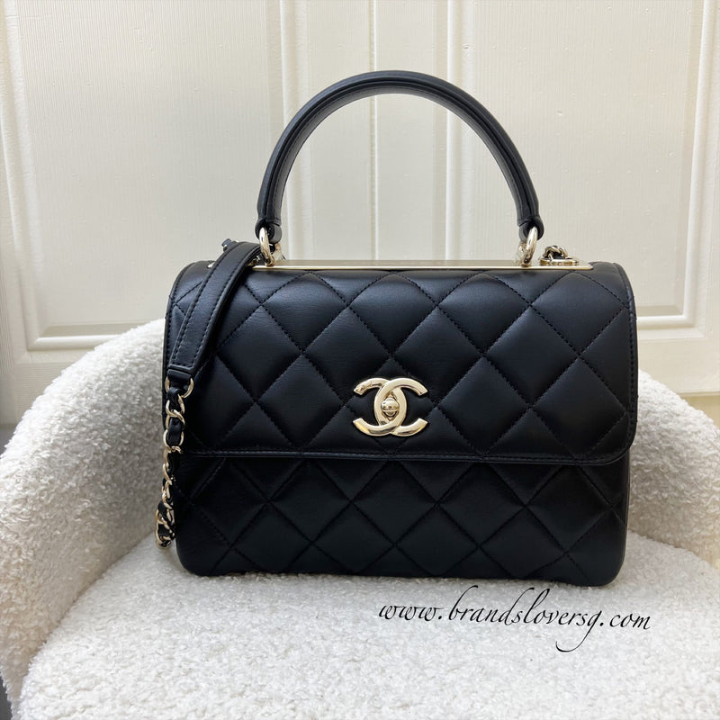 Chanel Trendy CC Small Flap in Black Lambskin and GHW