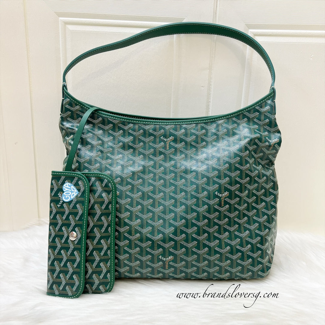 Goyard Boheme PM Hobo Bag in Green Signature Goyardine
