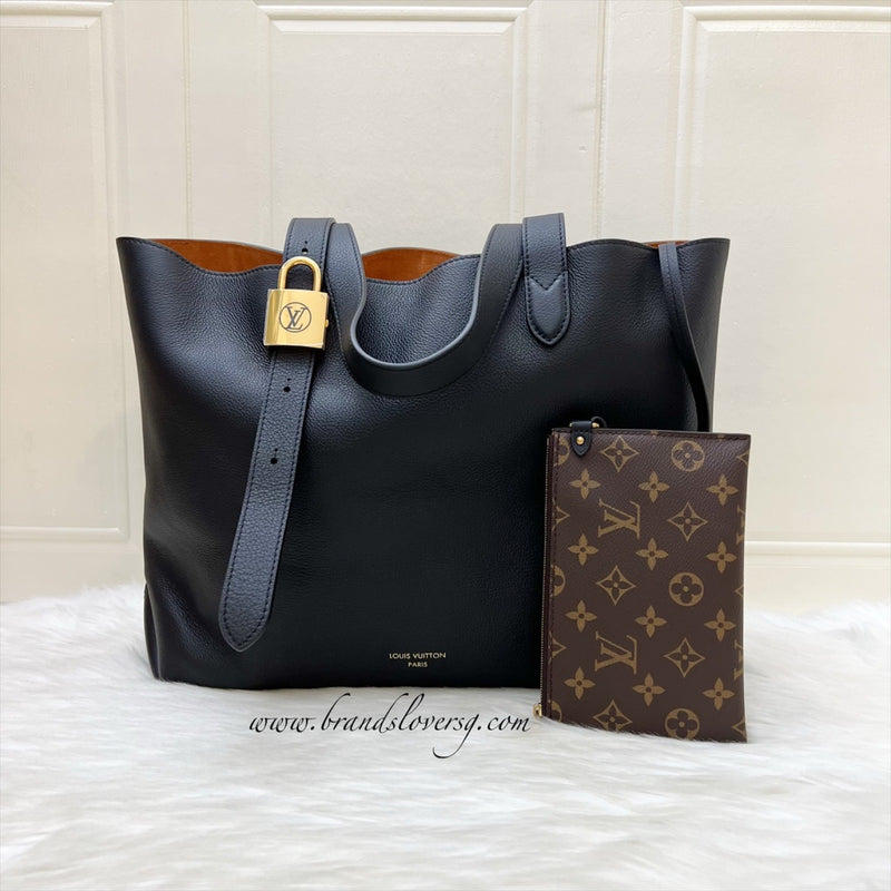 LV Low Key Cabas MM in Black Leather and GHW (Model: M25341)