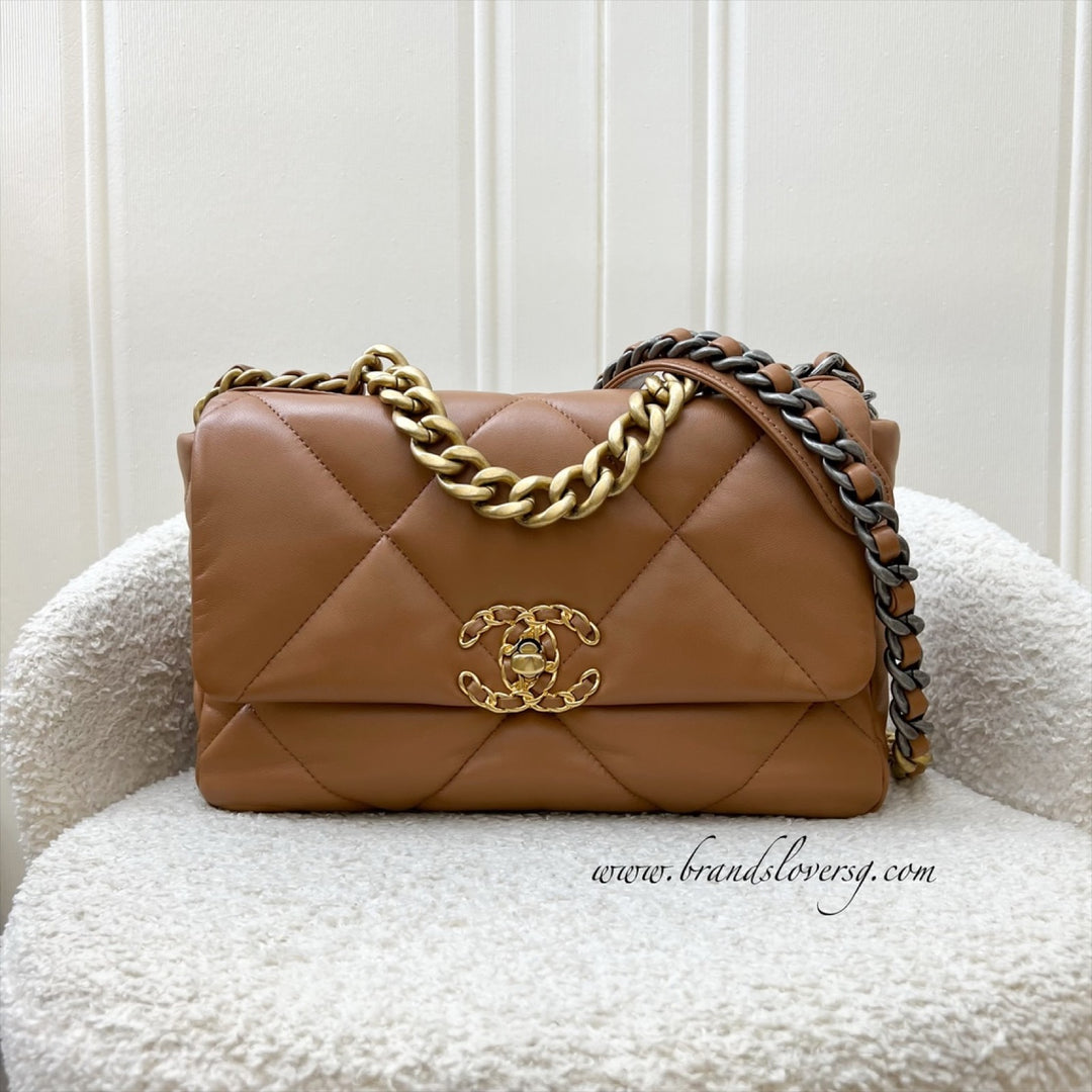 Caramel Chanel Small 19 Lambskin Flap Bag Chanel 19 Small Flap In - Main Image
