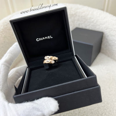 Chanel Coco Crush Toi Et Moi Ring Large Version with Diamonds in 18K Yellow Gold Sz 52