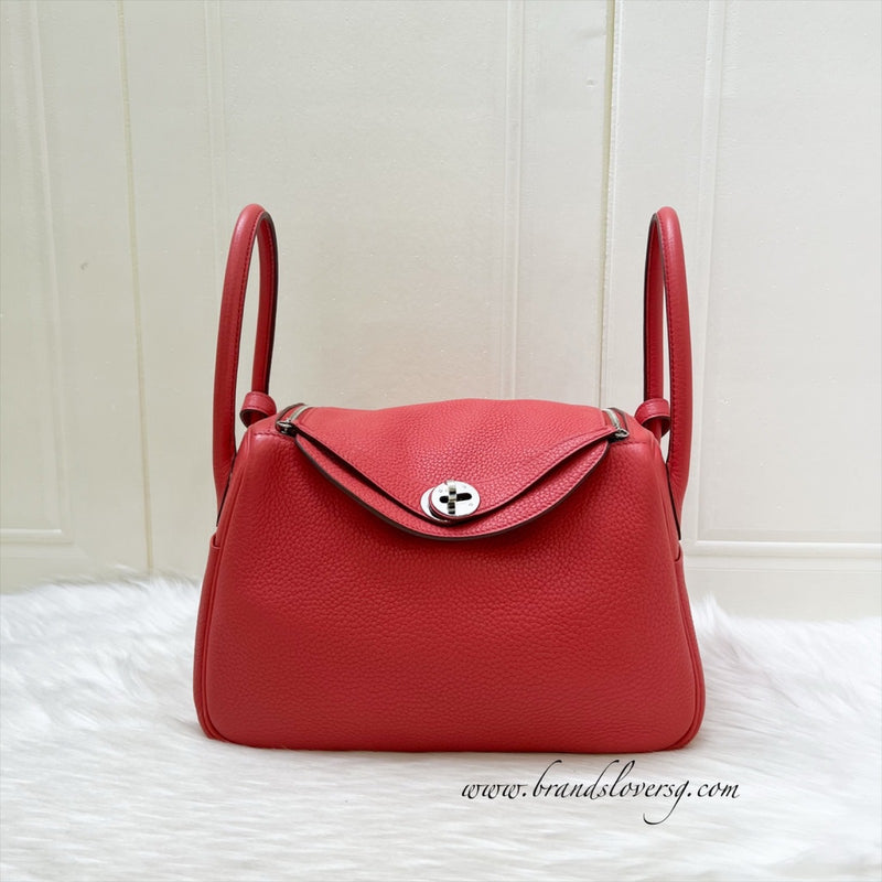 Hermes Lindy 26 in Bougainvillea Clemence Leather and PHW