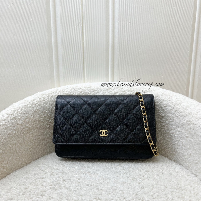 Chanel Classic Wallet on Chain WOC in Black Caviar and GHW