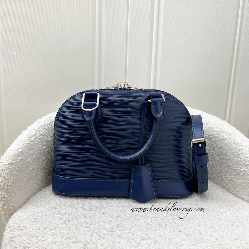 LV Alma BB in Indigo Epi Leather SHW (with Extra LV Adjustable Strap)