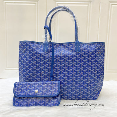 Goyard Saint Louis PM Tote in Blue Signature Canvas