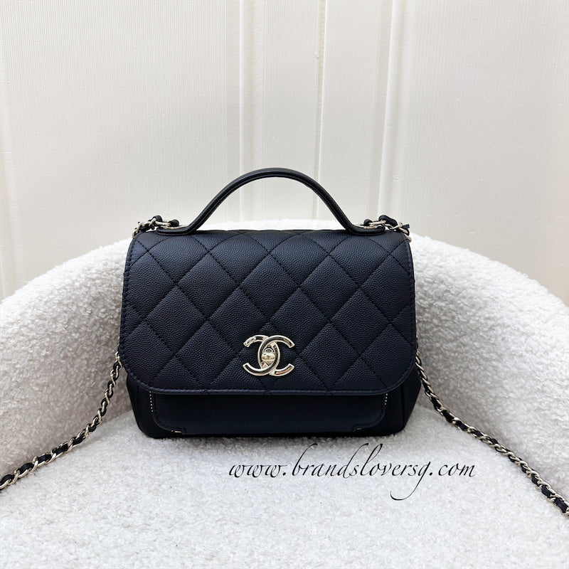 Chanel Small Business Affinity Flap in Black Caviar and LGHW