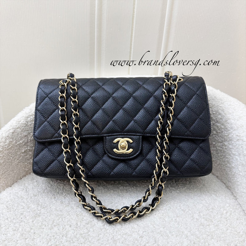 Chanel Medium Classic Flap CF in Black Caviar and GHW