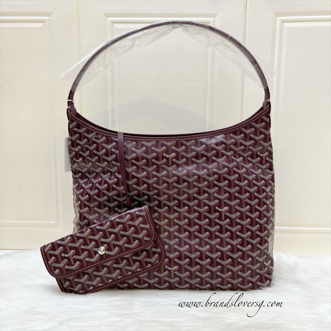 Goyard Boheme PM Hobo Bag in Bordeaux (Dark Red) Signature