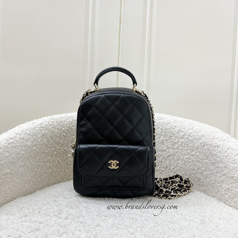 Chanel 24C Mini Backpack in Black Caviar and LGHW