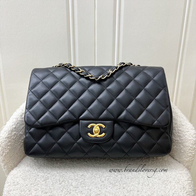 Chanel Jumbo Classic Flap SF in Black Lambskin and GHW