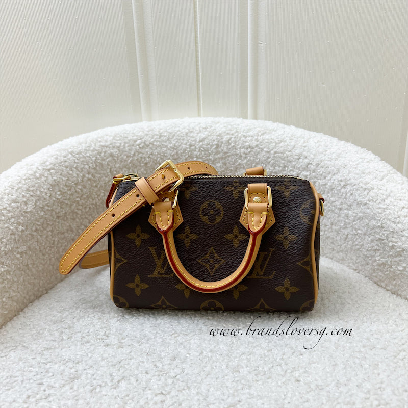 LV Nano Speedy in Monogram Canvas and GHW