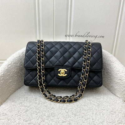 Chanel Medium Classic Flap CF in Black Caviar and GHW