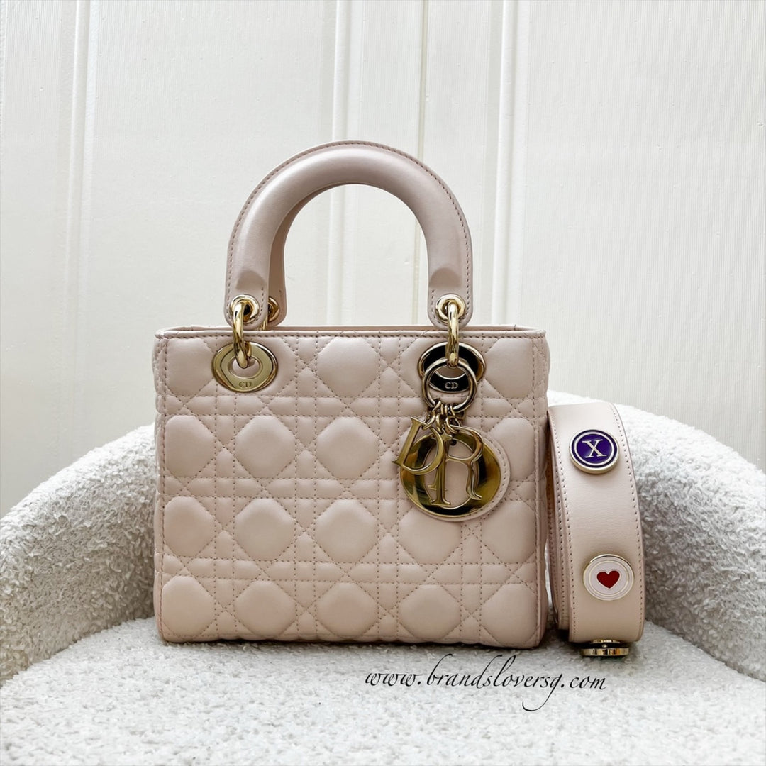 【正規品新品未使用】Dior ディオール MYLADYDIOR 5F Dior Lady Dior MyLadyDior Small Bag in Pale Nude Pink Lambskin and