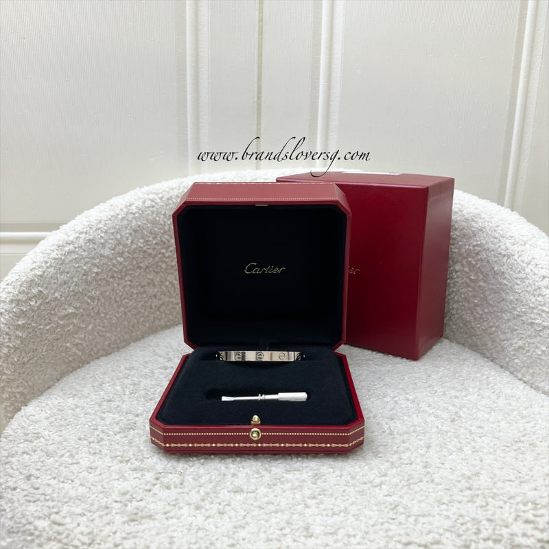 Cartier Classic Love Bracelet in 18K White Gold Size 16