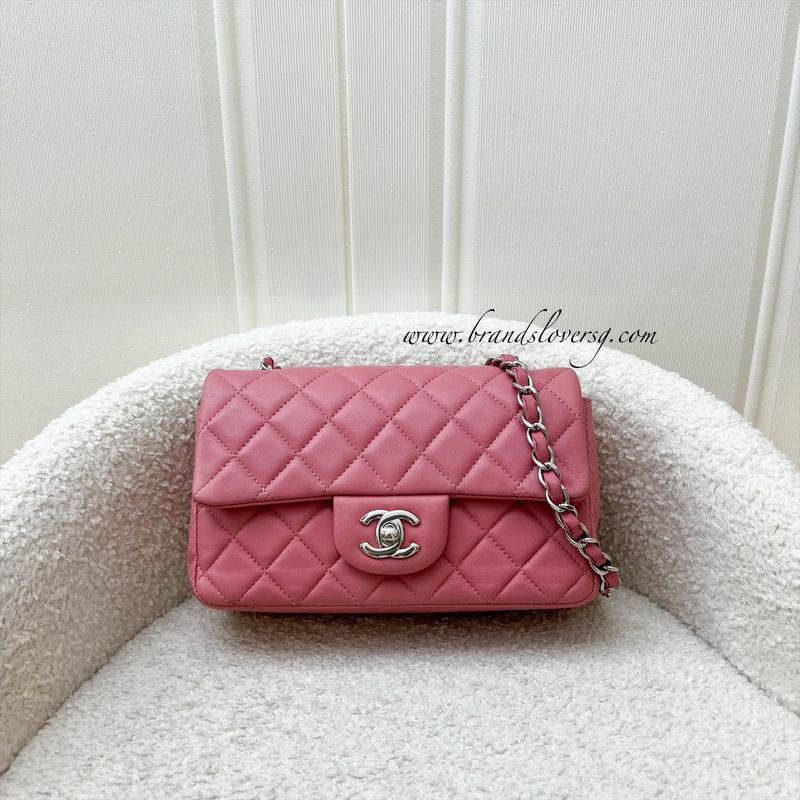 Chanel Classic Mini Rectangular Flap Bag in Pink Lambskin and SHW