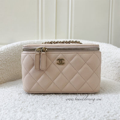 Chanel Small Vanity in 22C Beige Caviar and LGHW