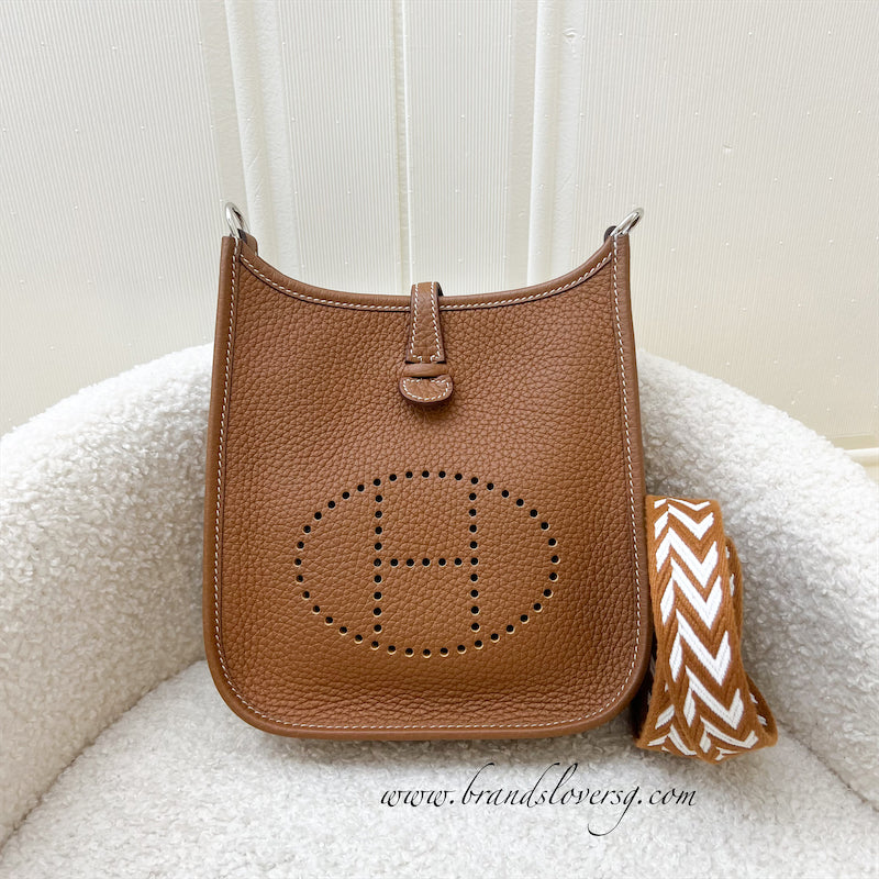 Hermes Mini Evelyne TPM in Gold Clemence Leather and PHW