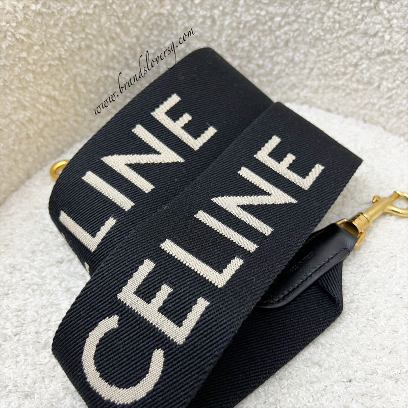 Celine Long Strap in Wool with Celine Jacquard and GHW