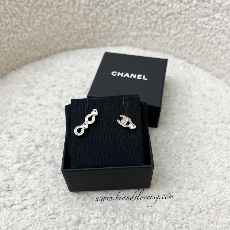 Chanel 25B Coco & Heart Earrings in LGHW (Model: ABG252)