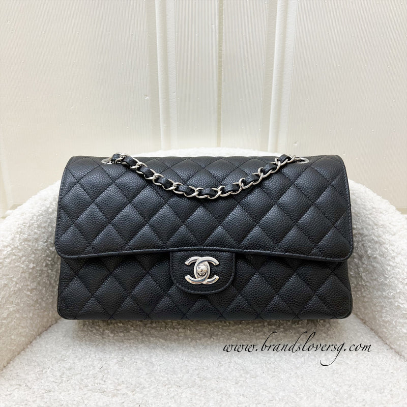 Chanel Medium Classic Flap CF in Black Caviar and SHW