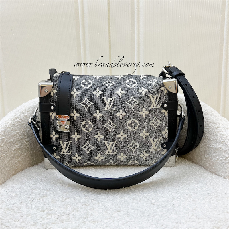 (Partial Payment) LV Side Trunk Bag in Black / Grey Denim and SHW