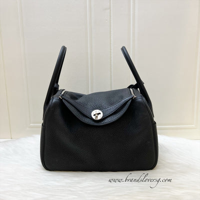 Hermes Lindy 26 in Noir Black Clemence Leather and PHW