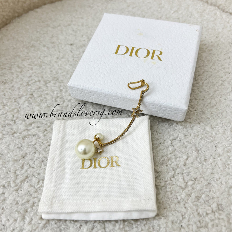 Dior Single Sided Pearls Earring in GHW