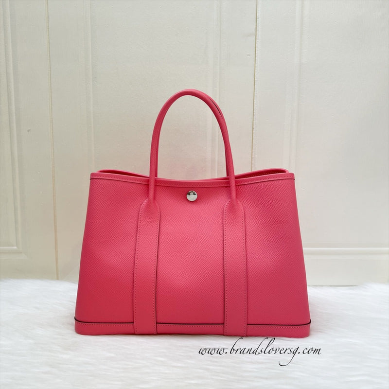 Hermes Garden Party 30 in Rose Azalee Epsom Leather and PHW