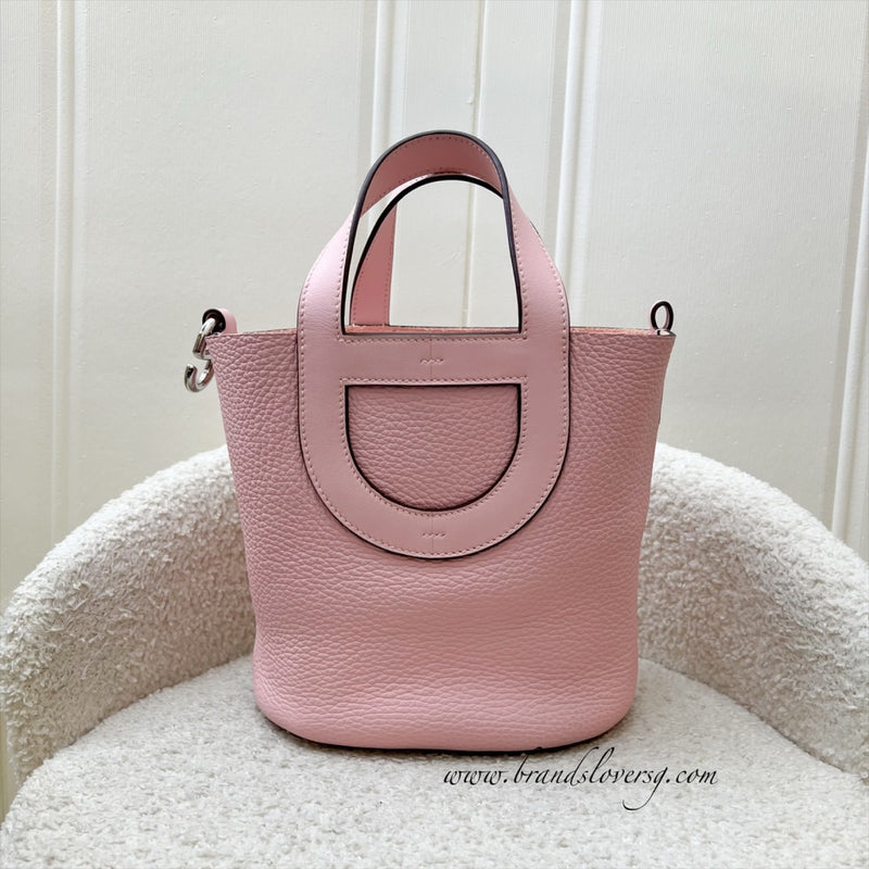 Hermes In The Loop 18 Bag in Rose Sakura Clemence and Swift Leather and PHW