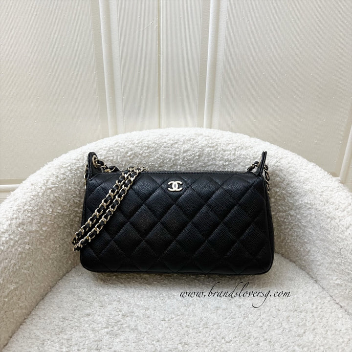 Chanel 25A Clutch on Chain in Black Caviar and LGHW (Model: AP4704