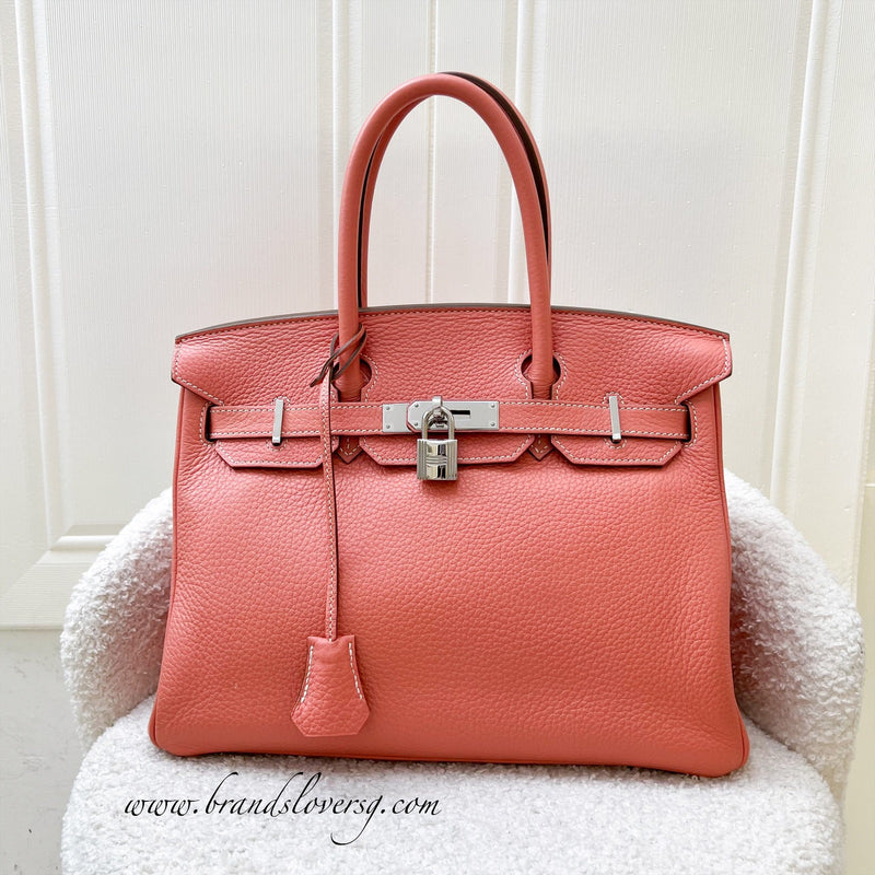 Hermes Birkin 30 in Crevette Taurillon Clemence Leather and PHW