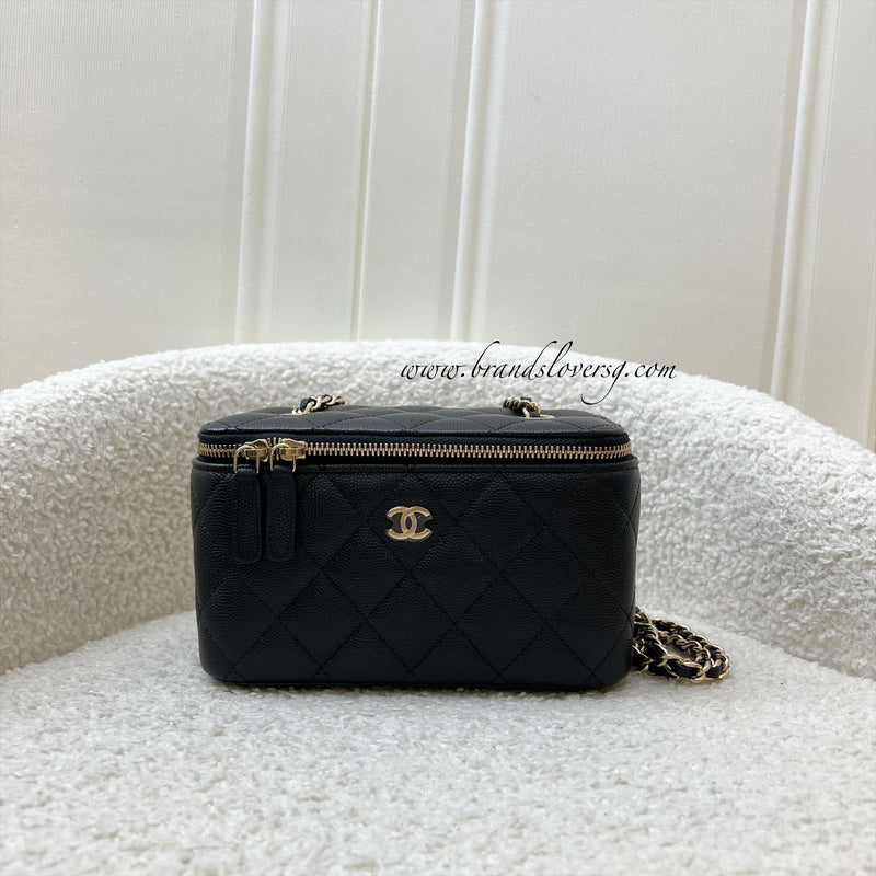 Chanel 20P Classic Small Vanity in Black Caviar and LGHW (AP1341)