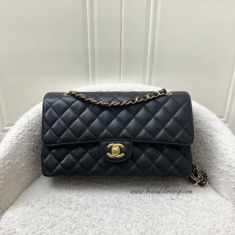 Chanel Medium Classic Flap CF in Black Caviar and GHW