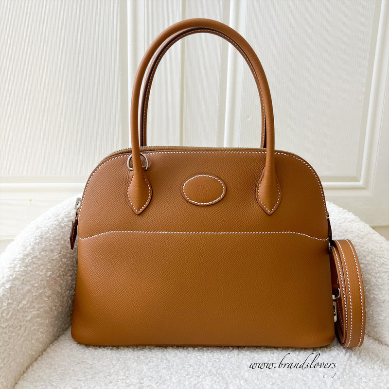 Hermes Gold Epsom Leather Bolide 27 Bag Hermes