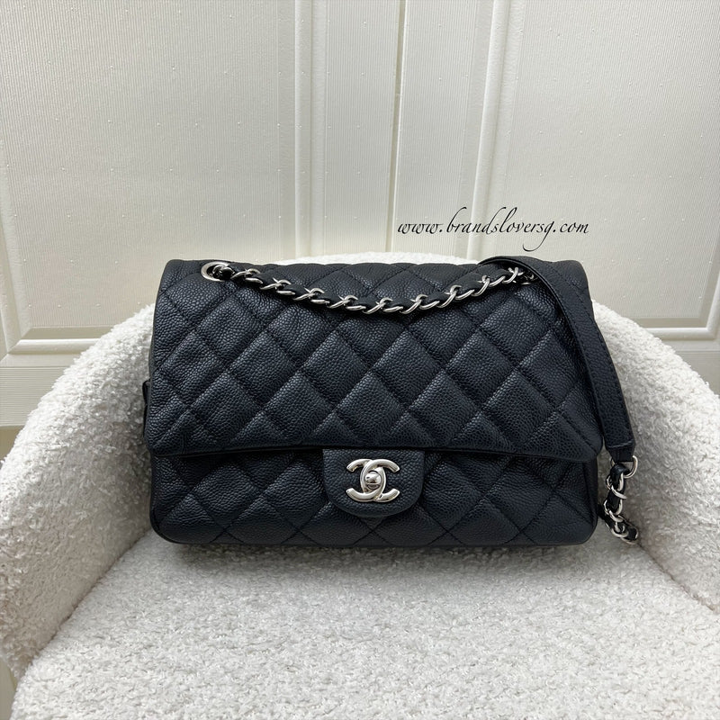 Chanel Easy Caviar Medium Flap Bag in Black Caviar and SHW