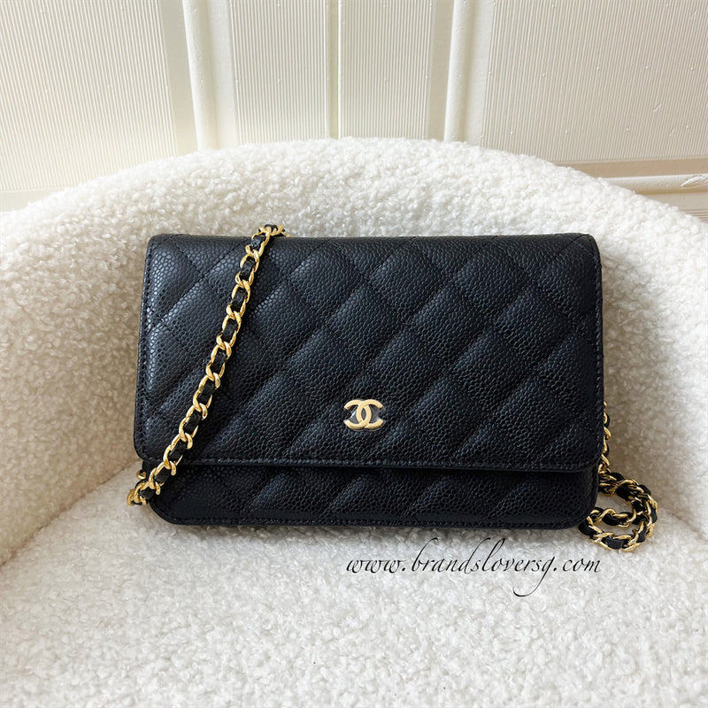 Chanel Classic Wallet on Chain WOC in Black Caviar GHW