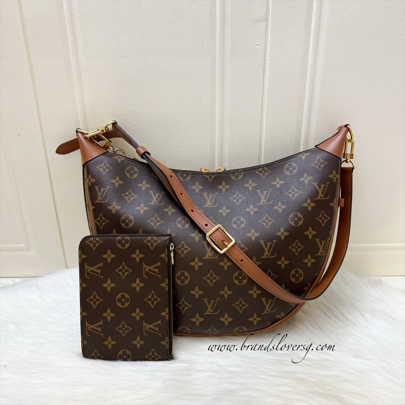 LV Loop Hobo Bag in Monogram Canvas, Brown Calfskin Trim and GHW (Model: M46311)