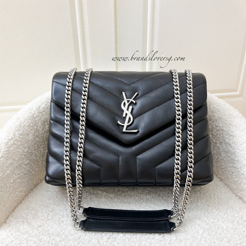 Saint Laurent YSL Small Loulou Bag in Black Calfskin and SHW