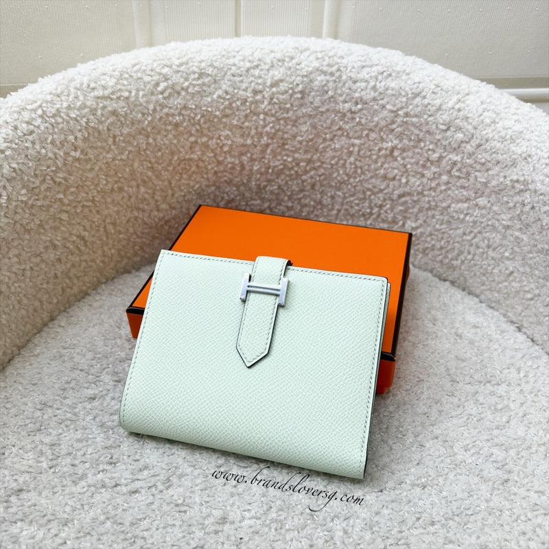 Hermes Bearn Compact Wallet in Vert Fizz Epsom Leather and PHW
