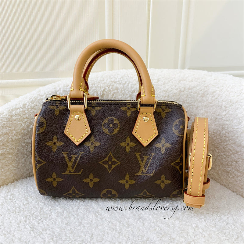 LV Nano Speedy in Monogram Canvas GHW