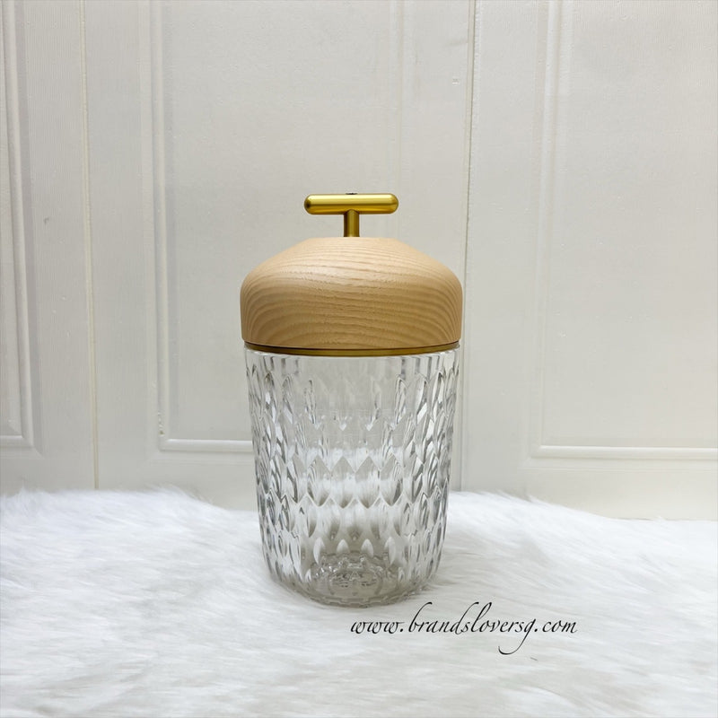 Saint Louis / Hermes Folia Portable Lamp in Clear Wood