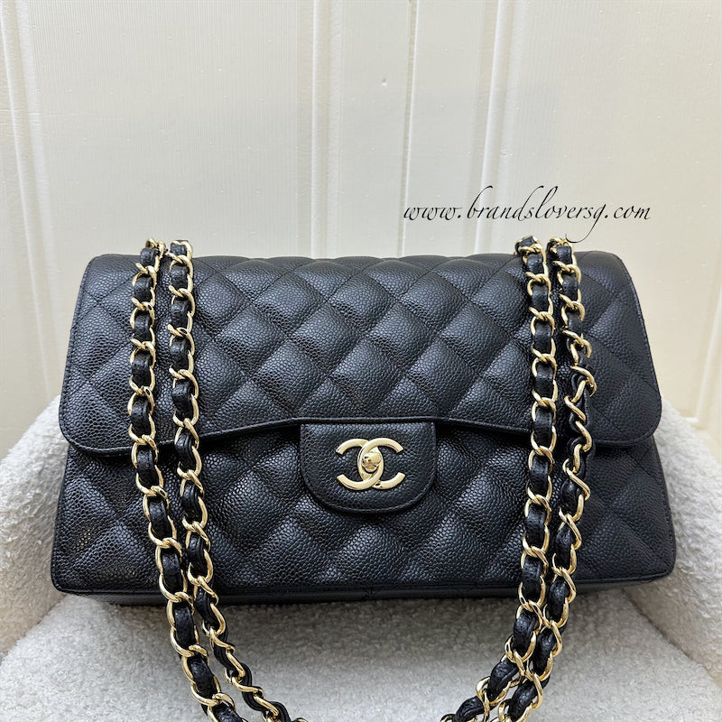 Chanel Jumbo Classic Flap DF in Black Caviar and GHW