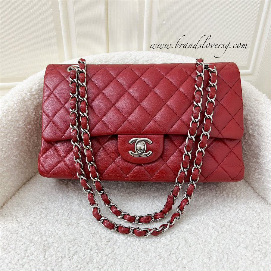 Chanel double best sale flap red