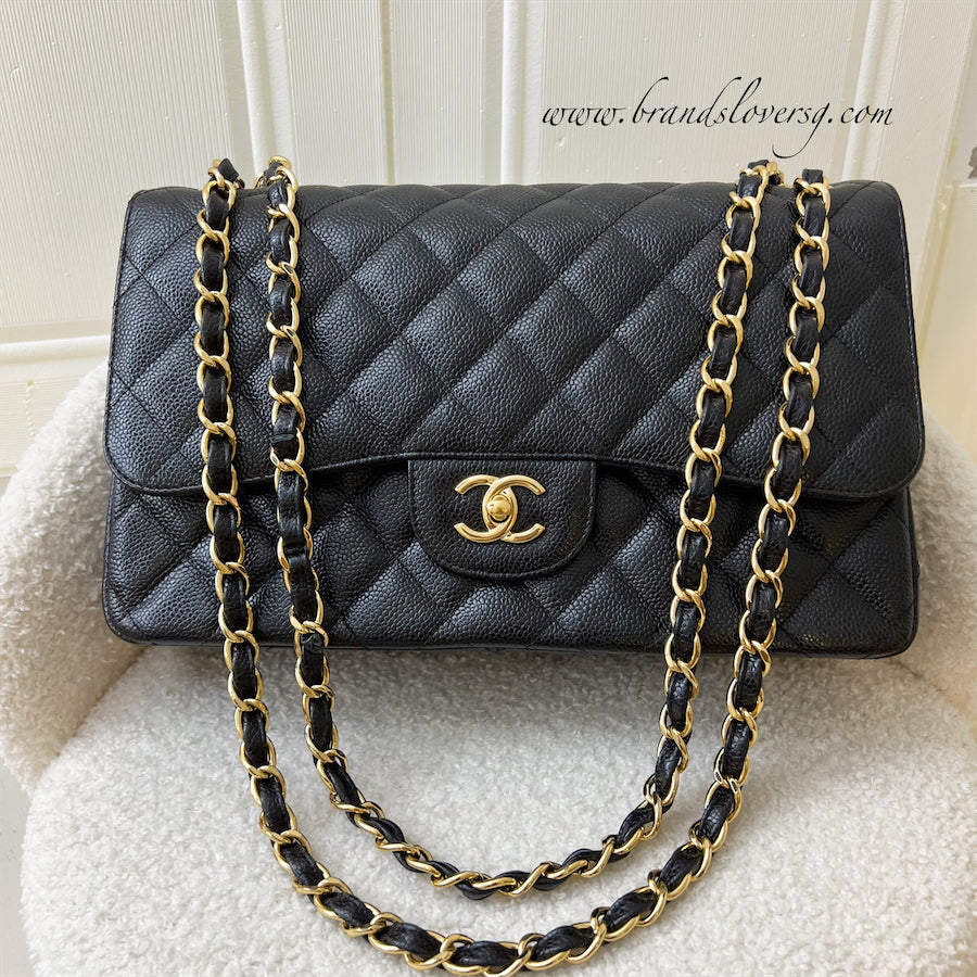 Chanel Jumbo Classic Flap DF in Black Caviar and GHW – Brands Lover